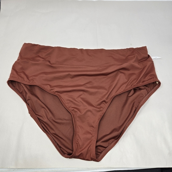 La Blanca Womens Swim Suit Bottoms Sz 18W Highwasted Clay Color High Cut Leg - Picture 2 of 13